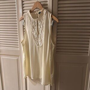 Elegant Cream Sleeveless Top